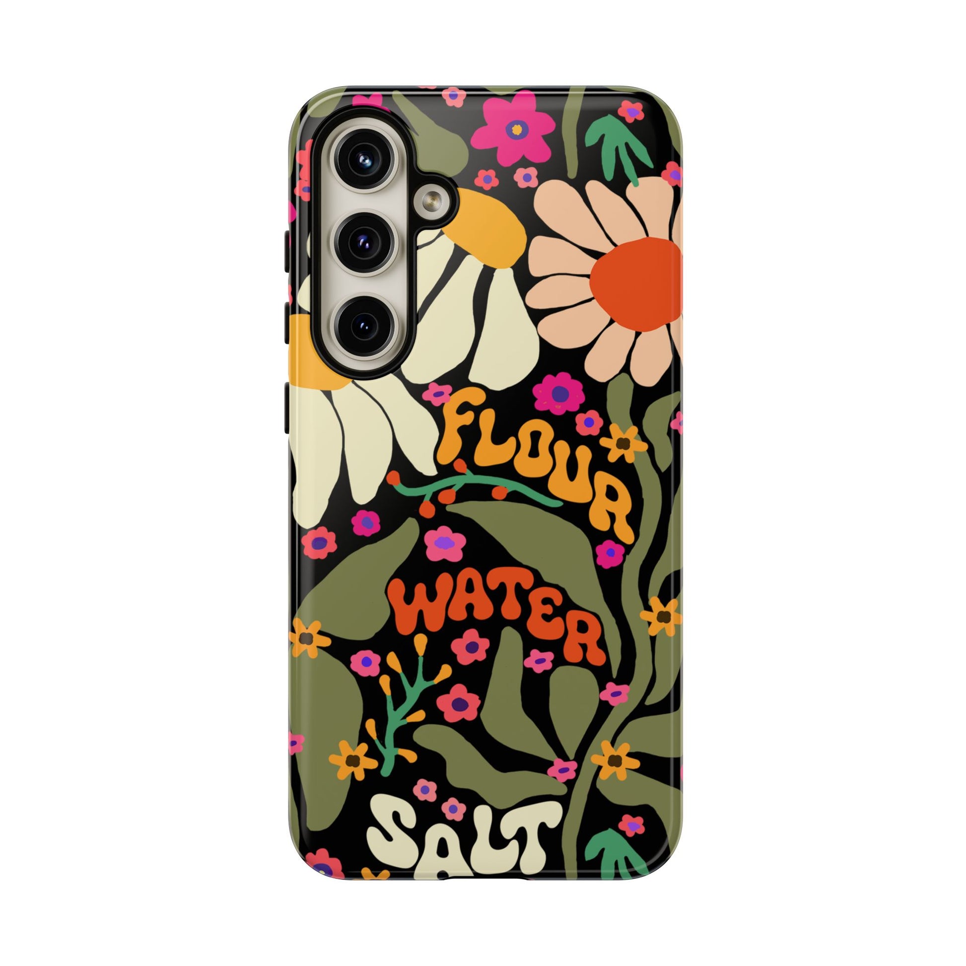 Samsung Galaxy 21 22 23 24 25 - Flour Water Salt Floral Phone Case - Amazing Faith Designs