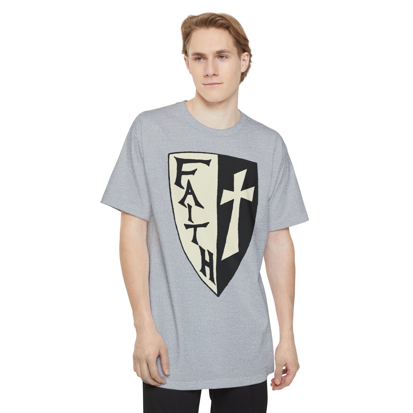 Faith Shield Big and Tall T-Shirt - Amazing Faith Designs