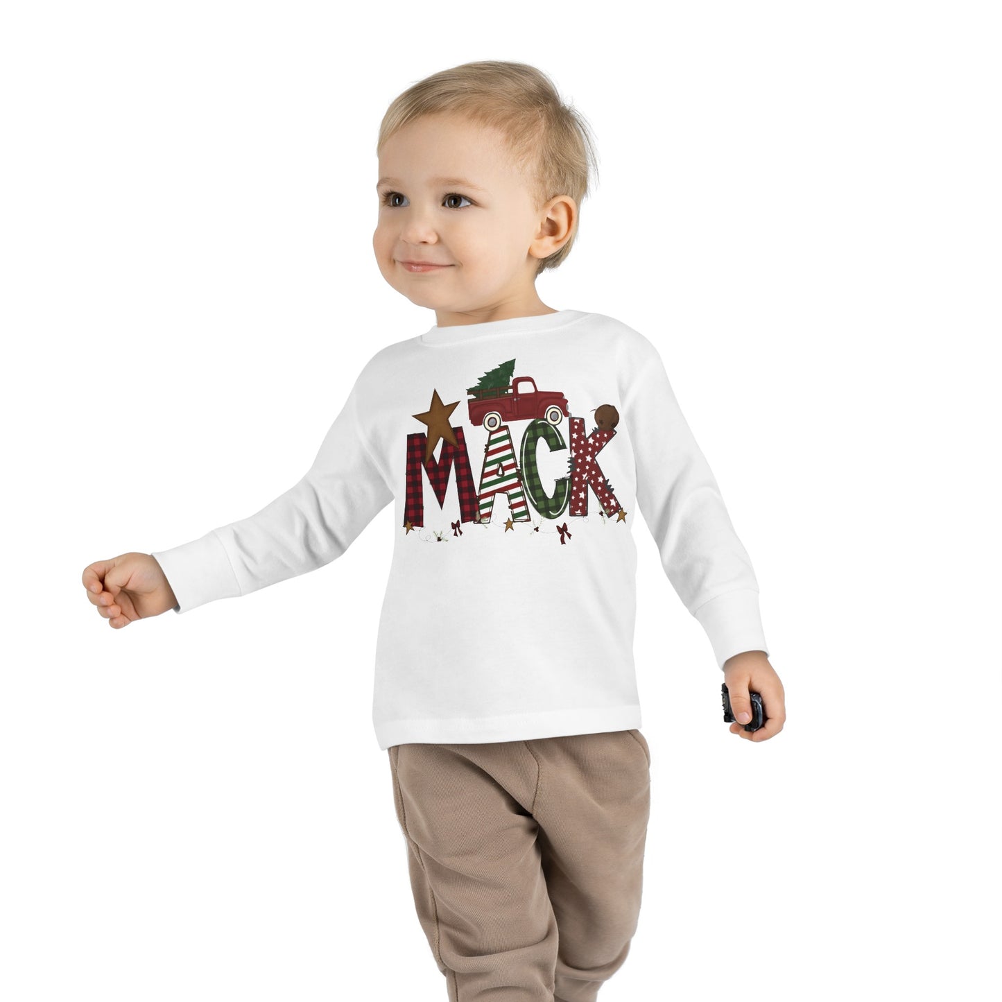 Boys Christmas Toddler Long Sleeve T-shirt - Amazing Faith Designs