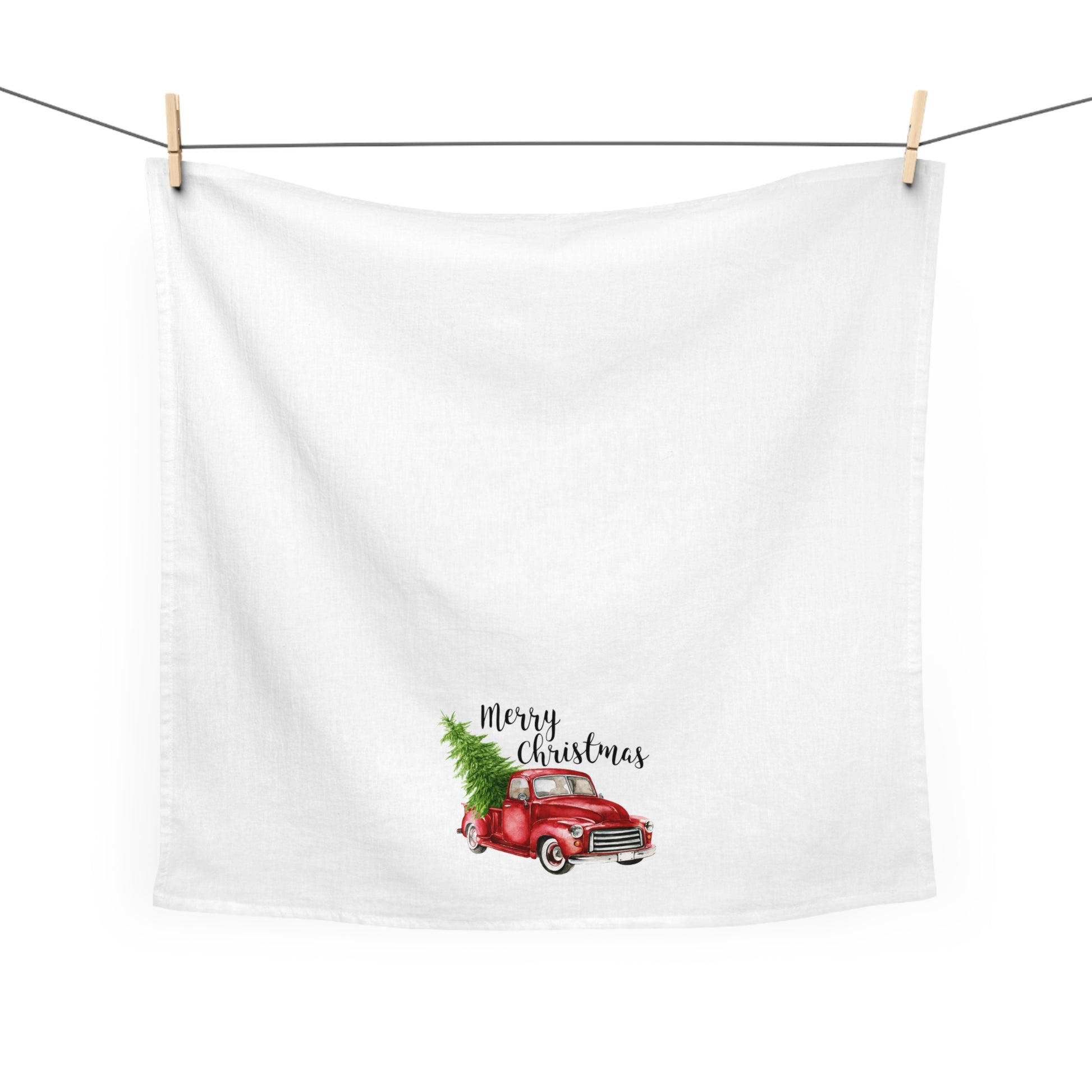 Vintage Truck Christmas Kitchen Tea Towel - Amazing Faith Designs