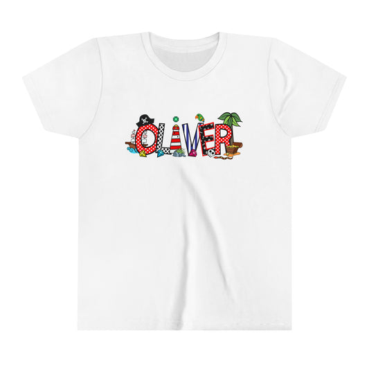 Pirate Birthday Personalized Youth T-shirt - Amazing Faith Designs