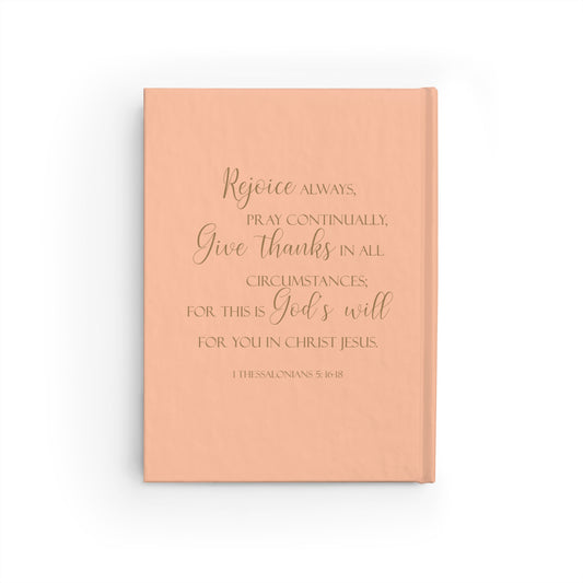 Prayer Journal Personalized Peach Floral - Ruled Line - Amazing Faith Designs