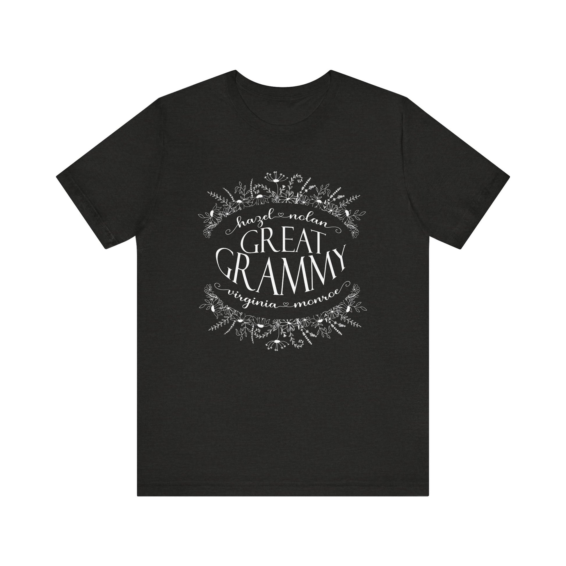 Grandma with Grandkids Personalized T-Shirt Nana Gigi Grammy Mimi - Amazing Faith Designs