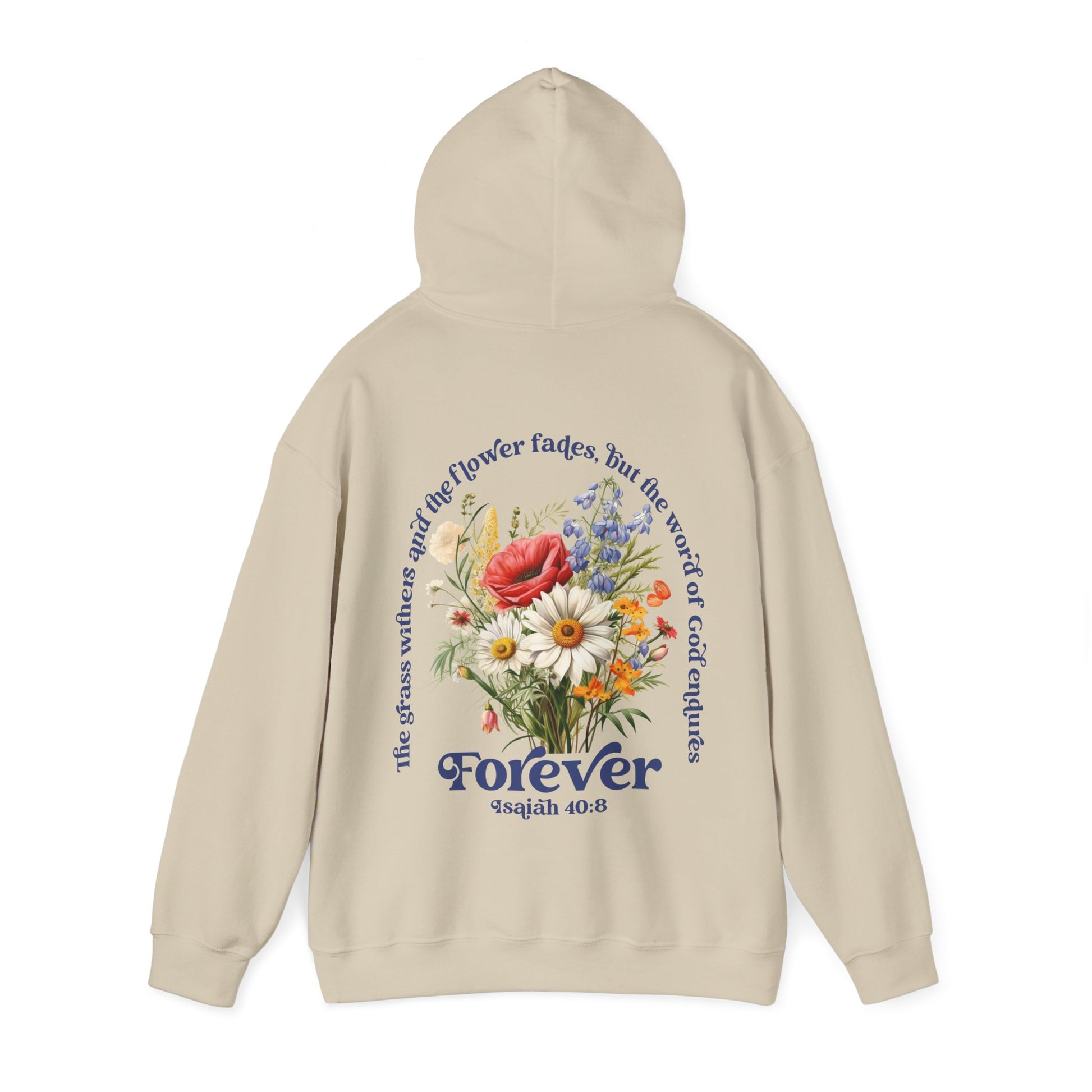 Wildflowers Bible Verse Hoodie - Isaiah 40:8 - Amazing Faith Designs