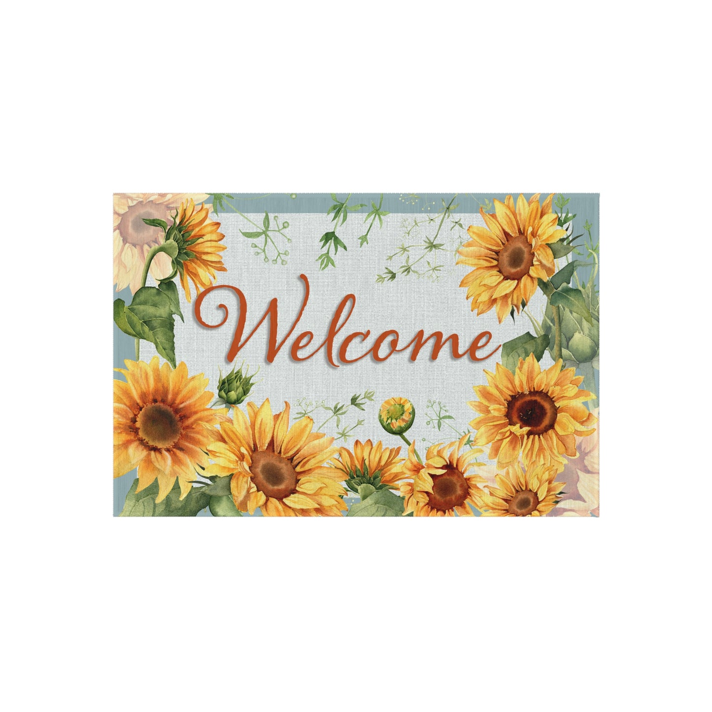 Sunflower Welcome Outdoor Rug - Amazing Faith Designs