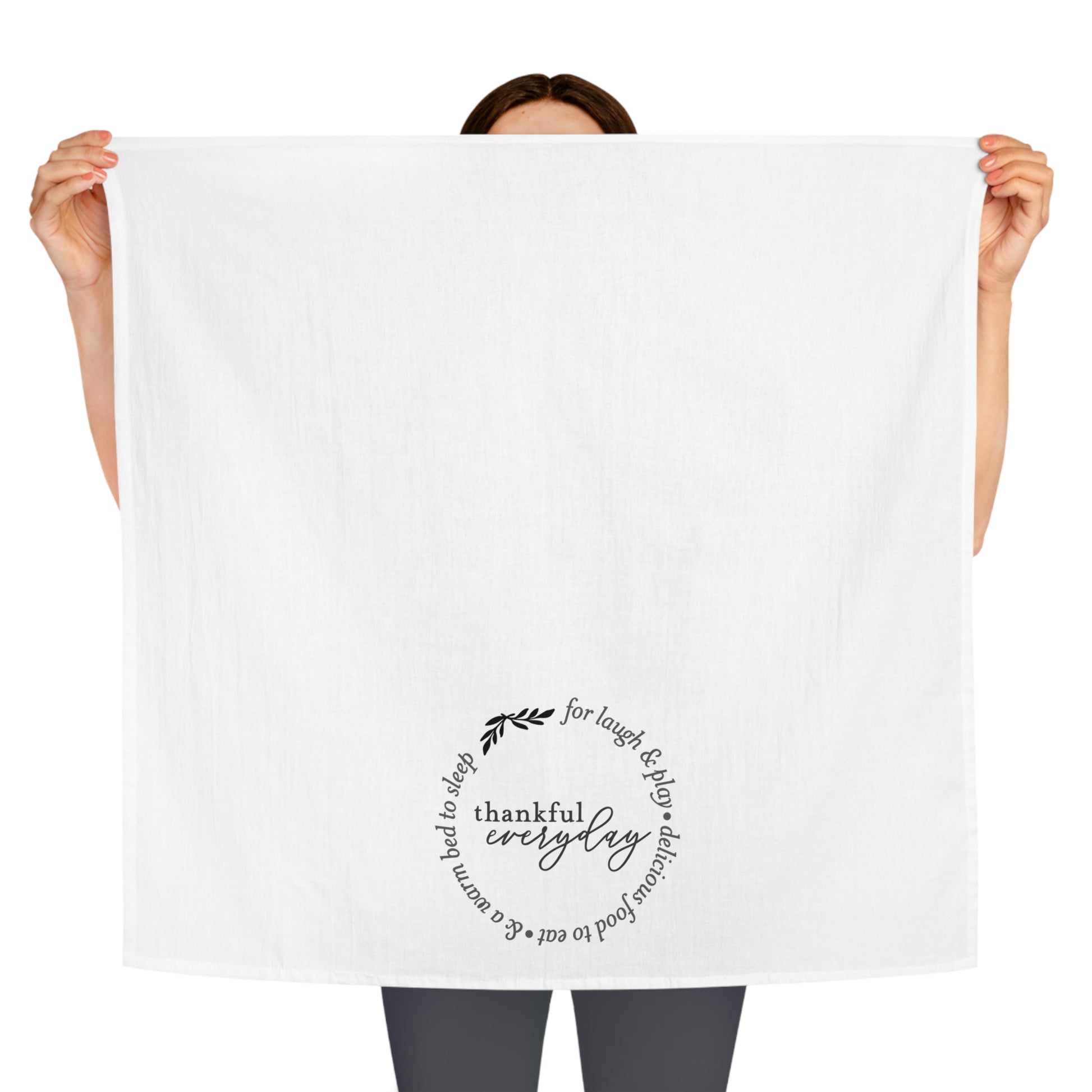 Thankful Everyday Fall Christian Tea Towel - Amazing Faith Designs