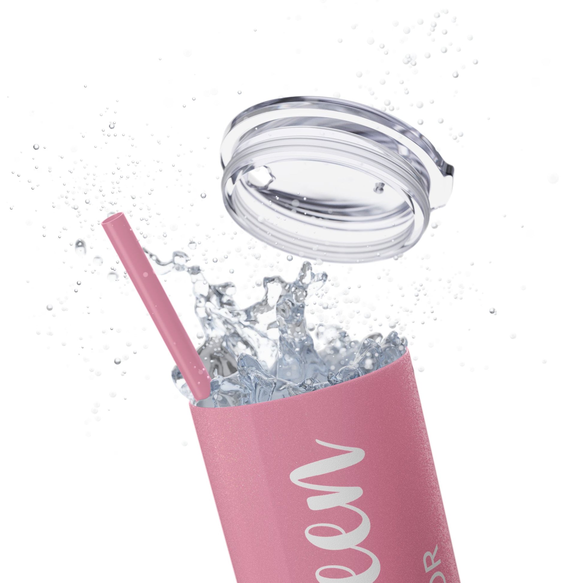 Bridesmaid Personalized Skinny Tumbler with Straw, 20oz - Amazing Faith Designs