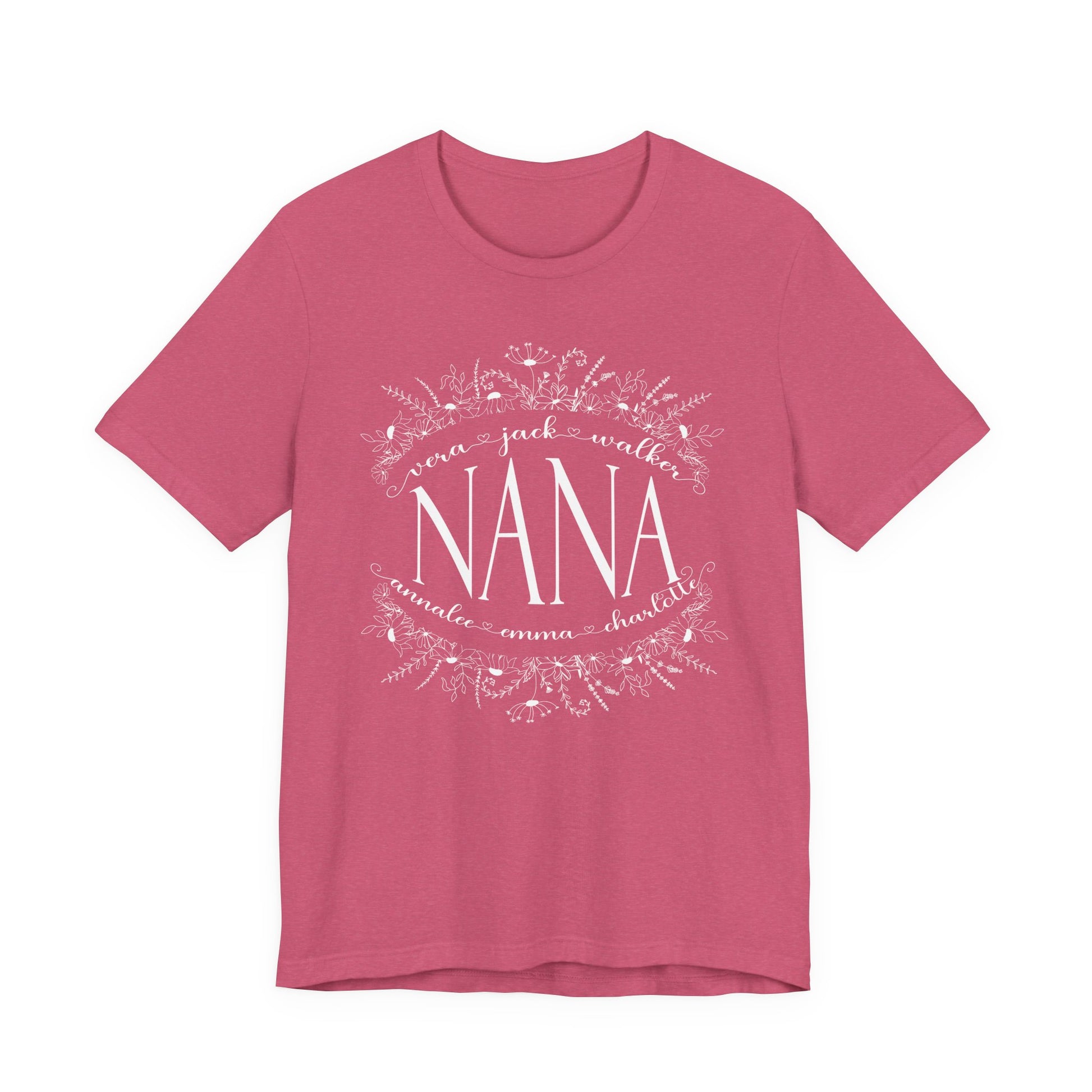 Grandma with Grandkids Personalized T-Shirt Nana Gigi Grammy Mimi - Amazing Faith Designs