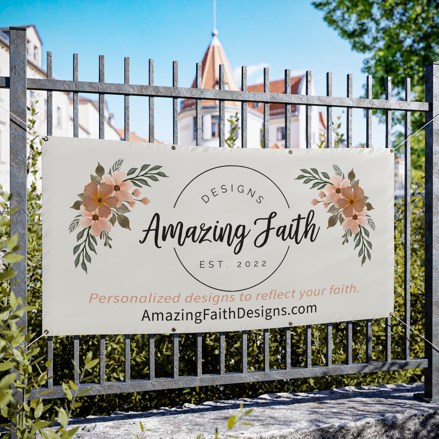 Business Logo Vinyl Banners - Amazing Faith Designs