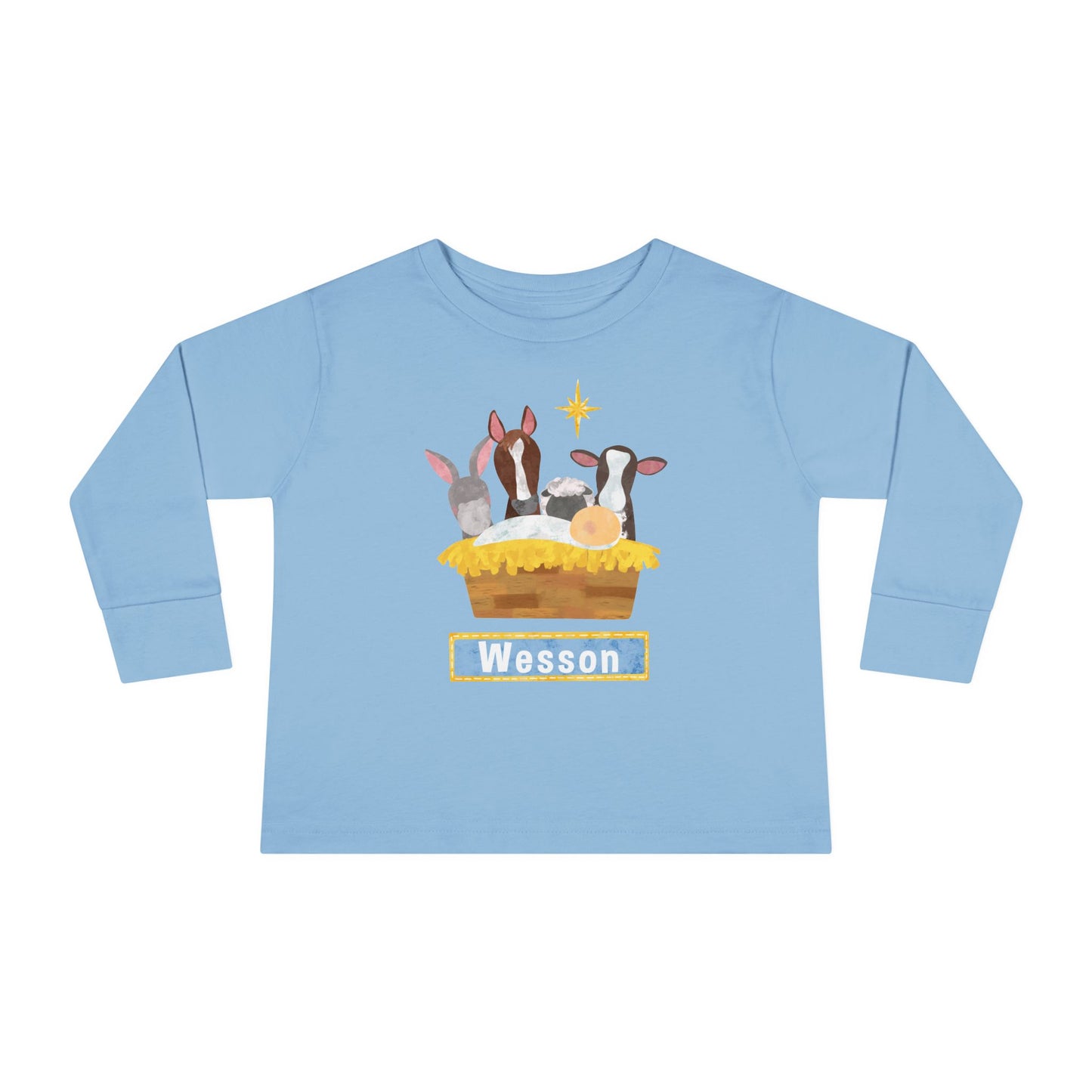 Nativity Christmas Toddler Long Sleeve Tee - Amazing Faith Designs