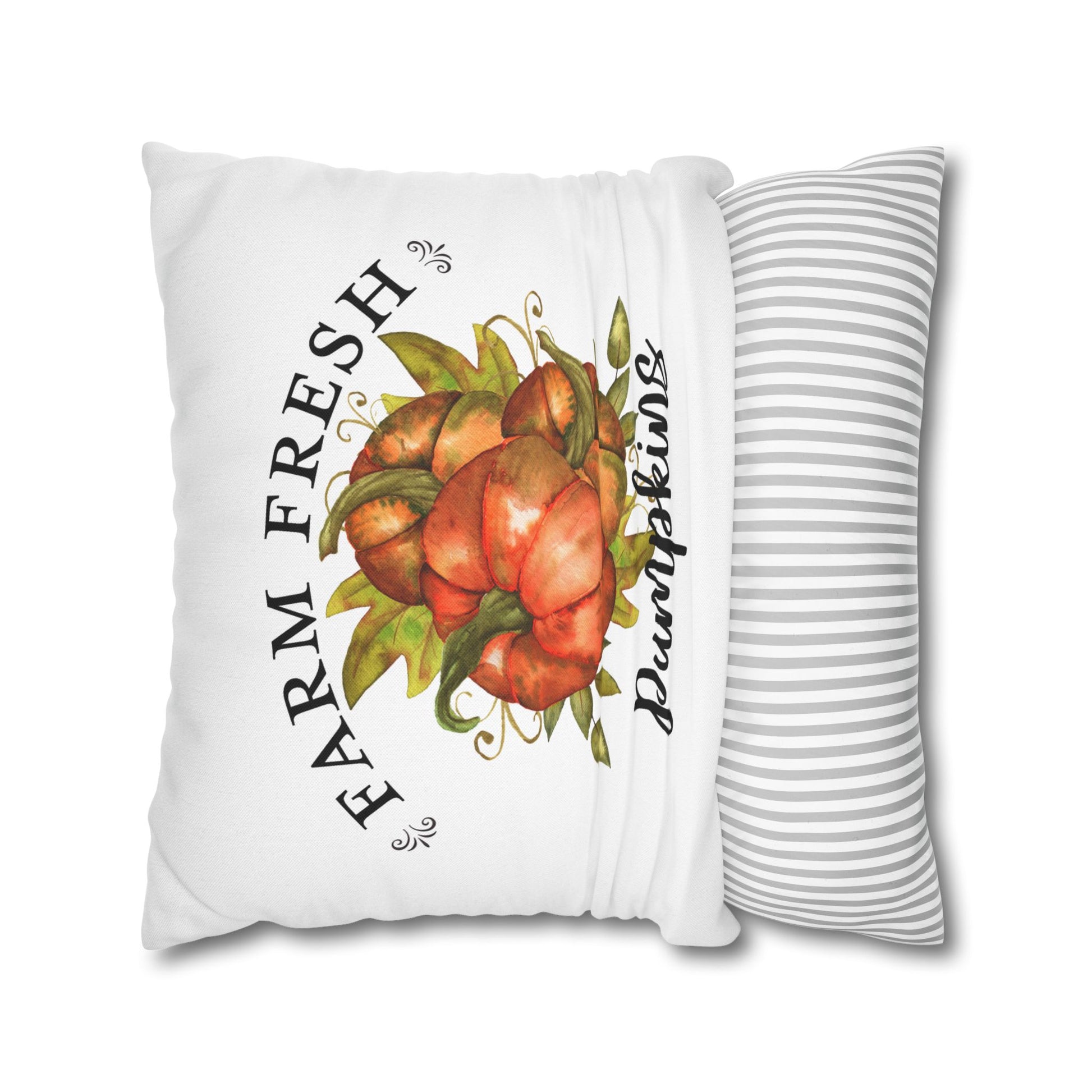 Farm Fresh Pumpkins Throw Pillow Cover - Amazing Faith Designs