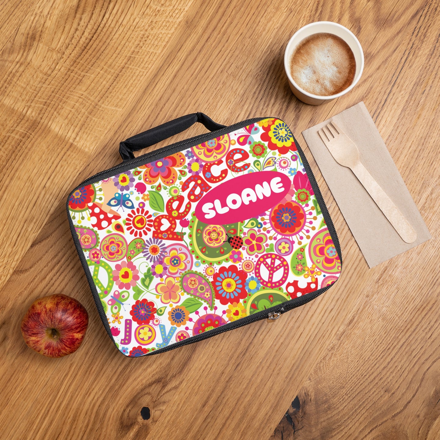 Hippie Flowers Personalized Lunch Box - Amazing Faith Designs