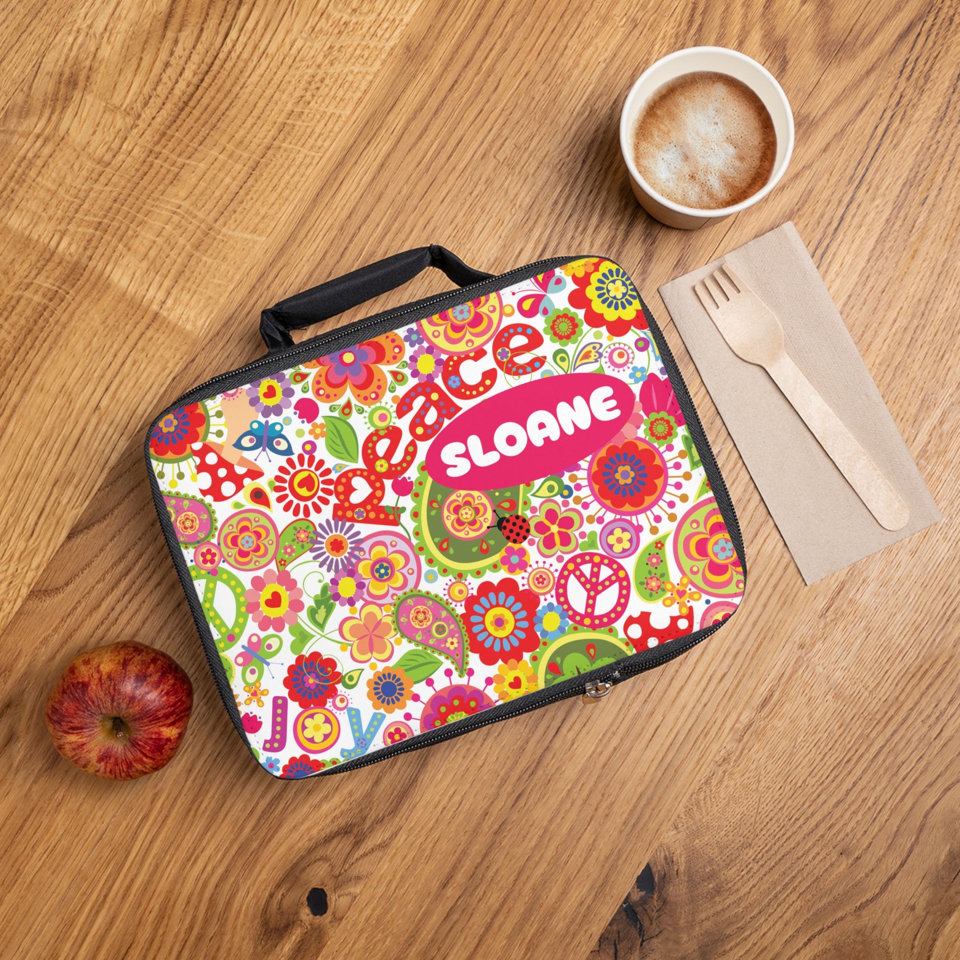 Hippie Flowers Personalized Lunch Box - Amazing Faith Designs