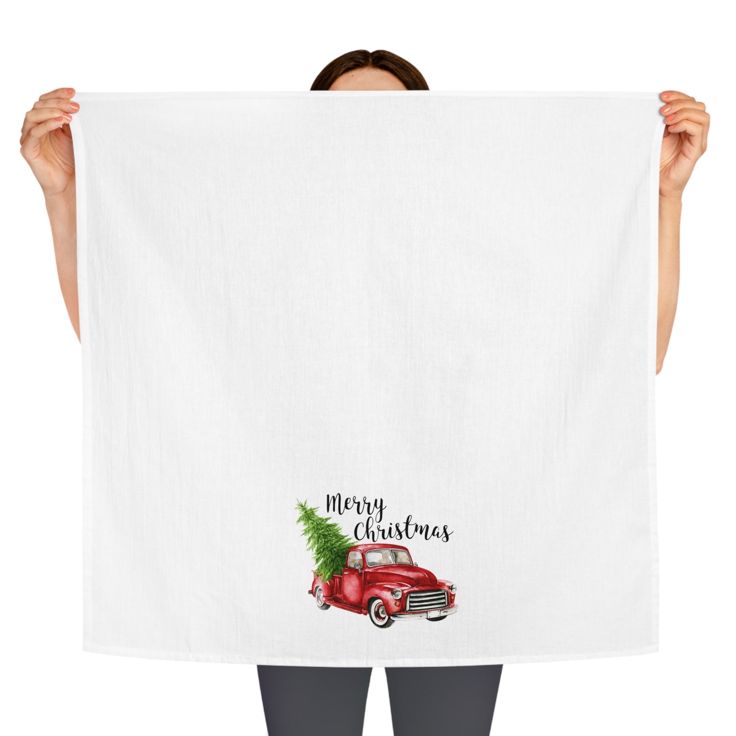 Vintage Truck Christmas Kitchen Tea Towel - Amazing Faith Designs