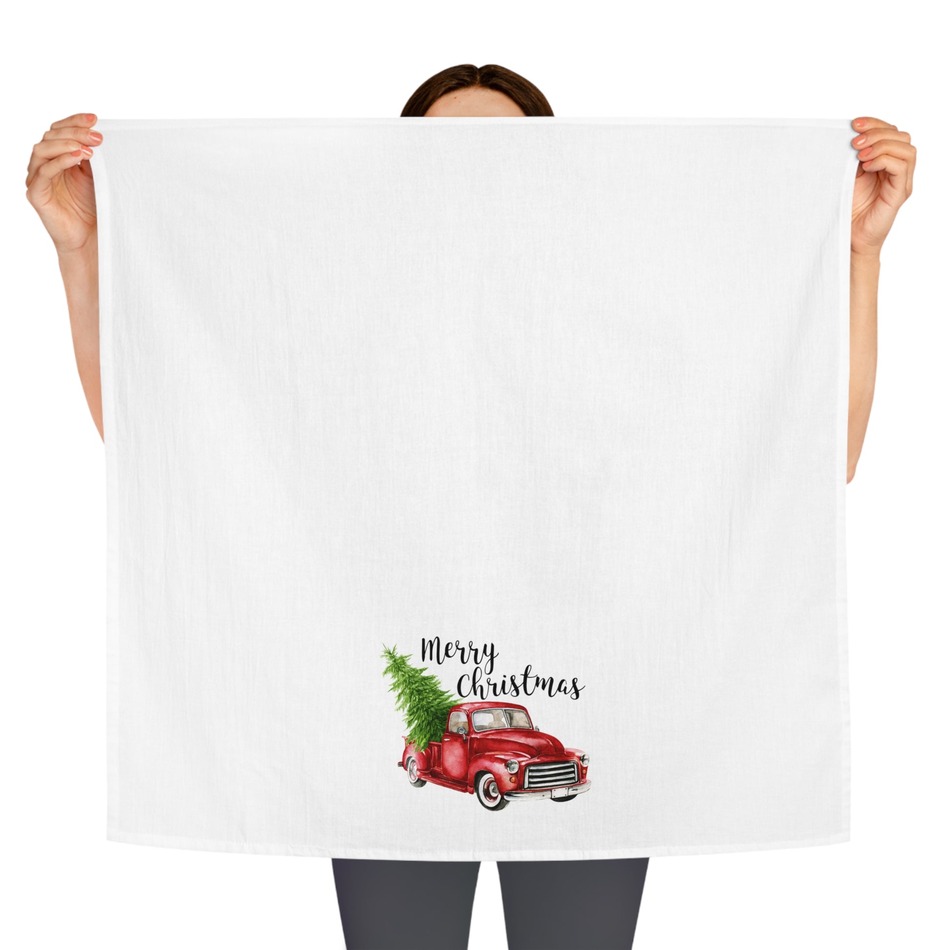 Vintage Truck Christmas Kitchen Tea Towel - Amazing Faith Designs