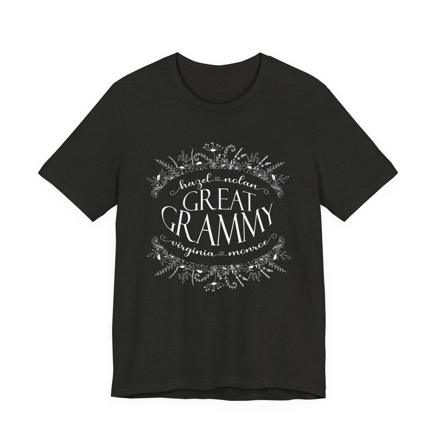 Grandma with Grandkids Personalized T-Shirt Nana Gigi Grammy Mimi - Amazing Faith Designs