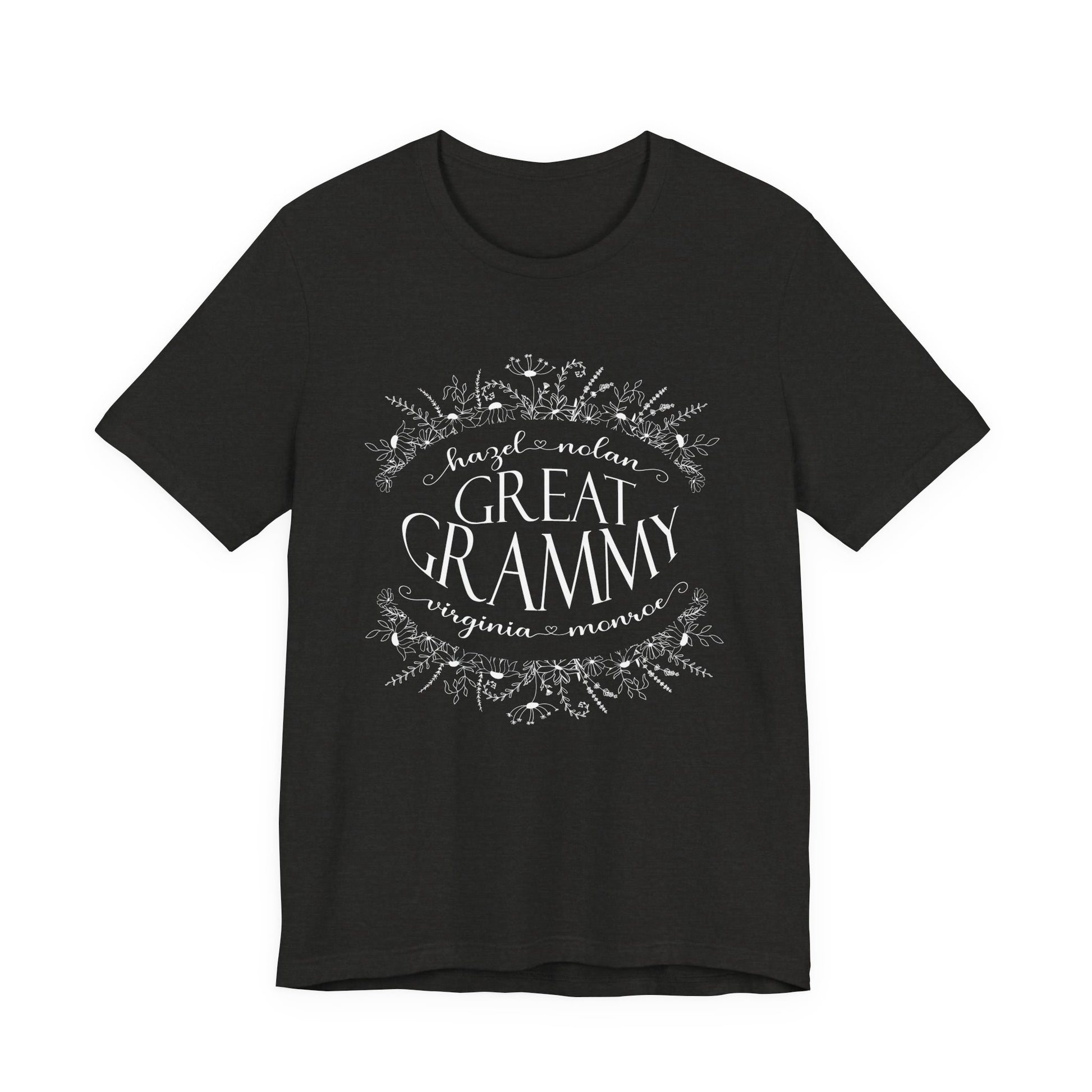 Grandma with Grandkids Personalized T-Shirt Nana Gigi Grammy Mimi - Amazing Faith Designs