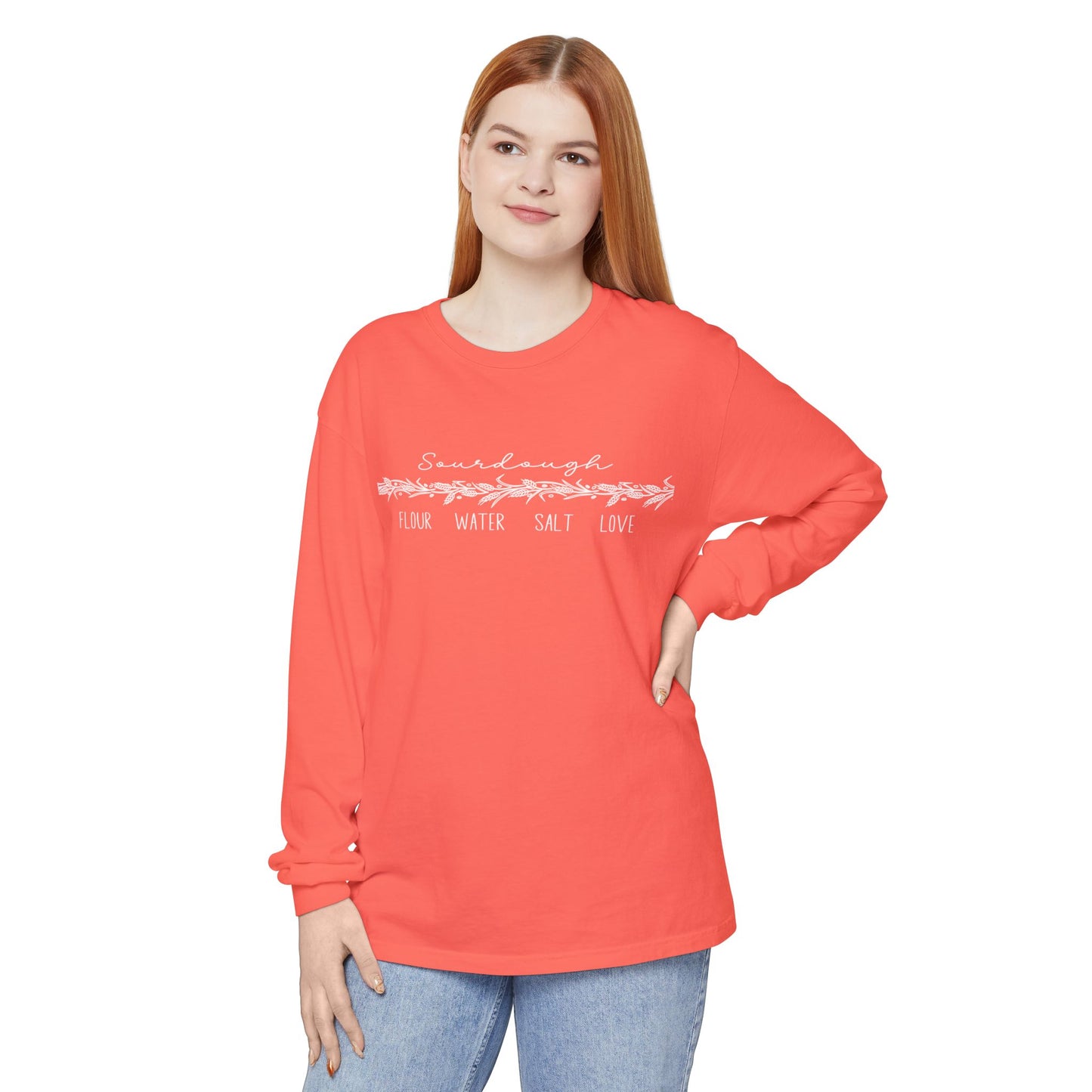 Personalized Flour Water Salt Love Sourdough Long Sleeve T-Shirt - Amazing Faith Designs