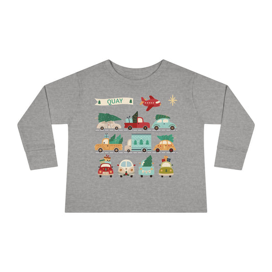 QUAY Christmas Cars Toddler Long Sleeve Shirt - Amazing Faith Designs