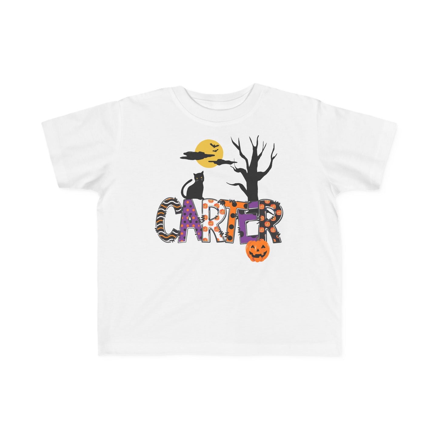 Halloween Personalized Name Toddler Shirt - Amazing Faith Designs