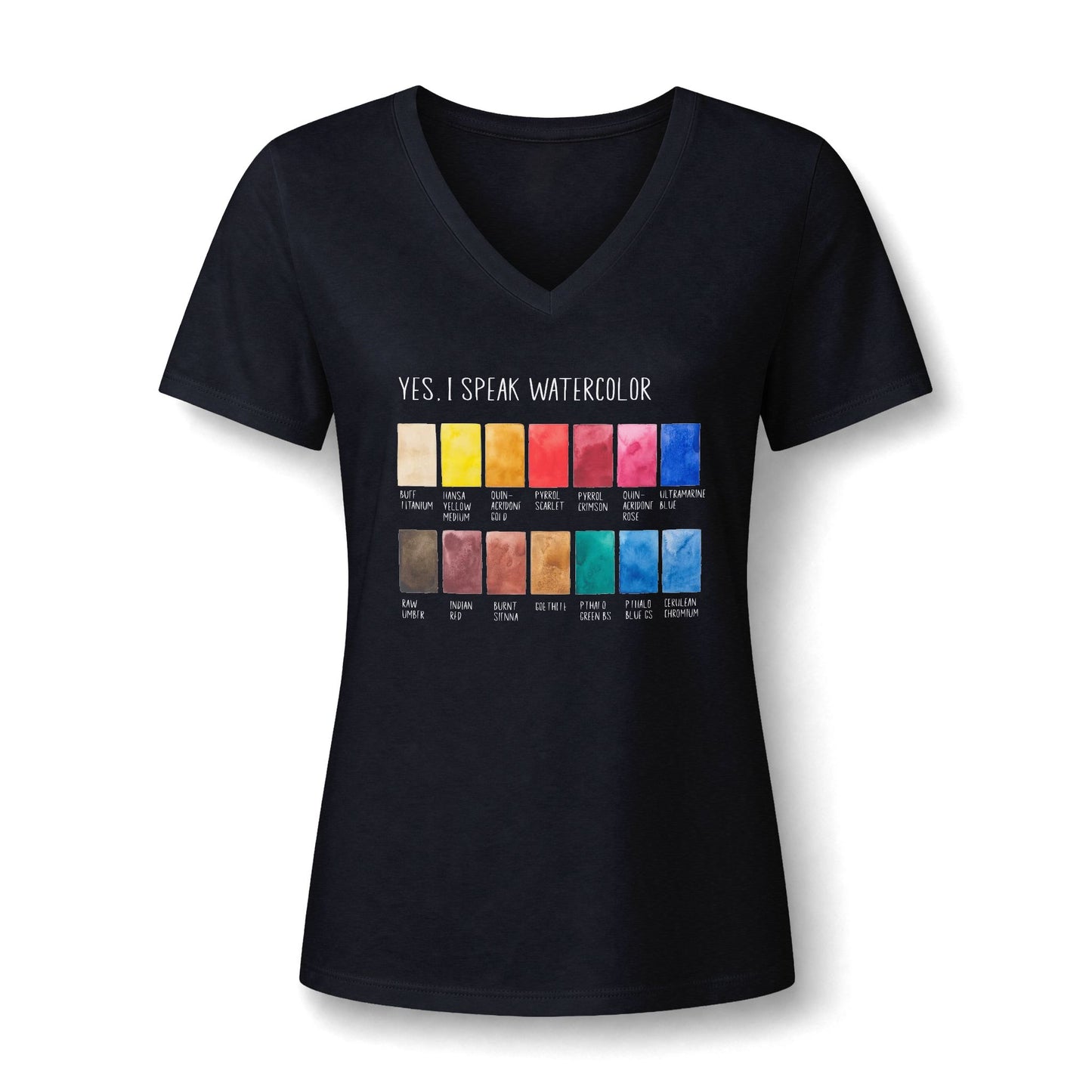 Watercolor Swatch V-Neck T-Shirt