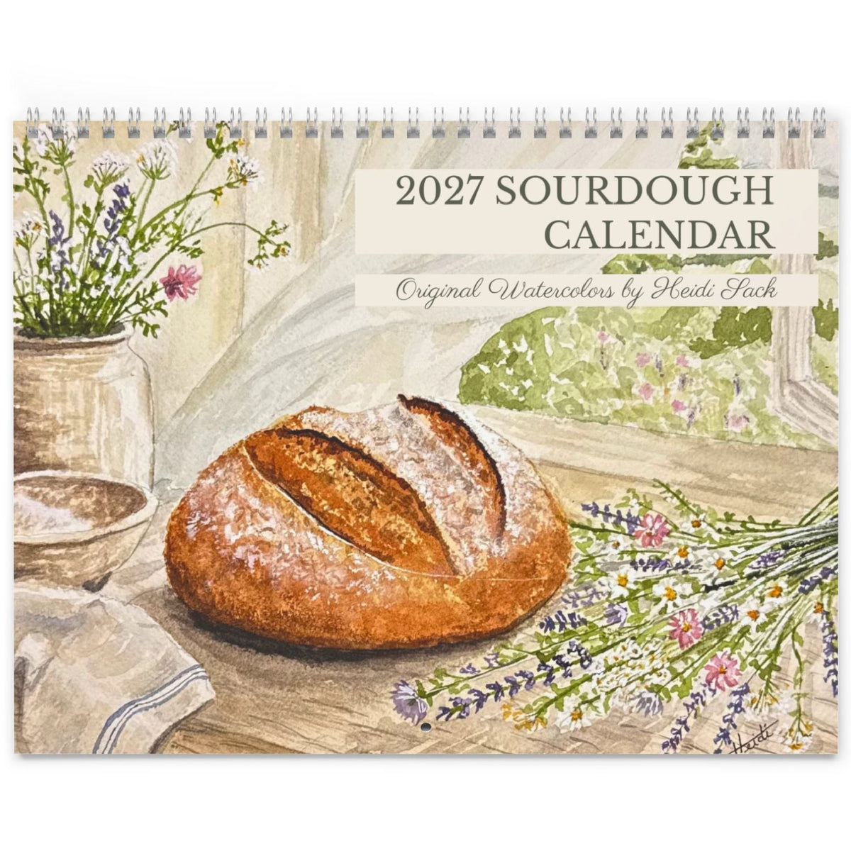 2027 Sourdough Watercolor Calendar