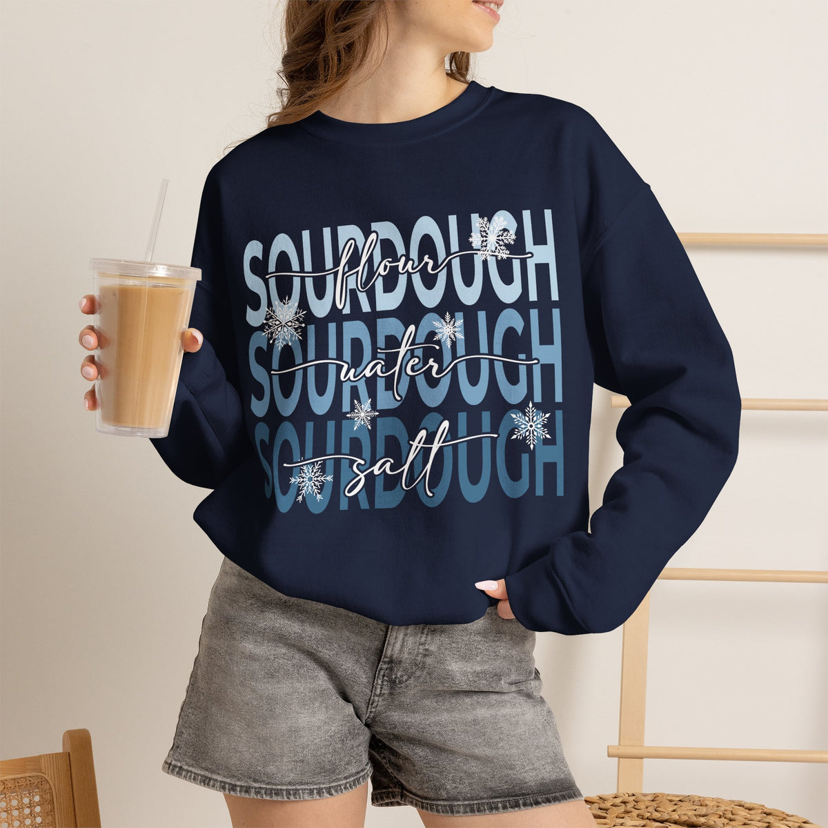 Winter Sourdough Sweatshirt – Flour Water Salt Navy Crewneck