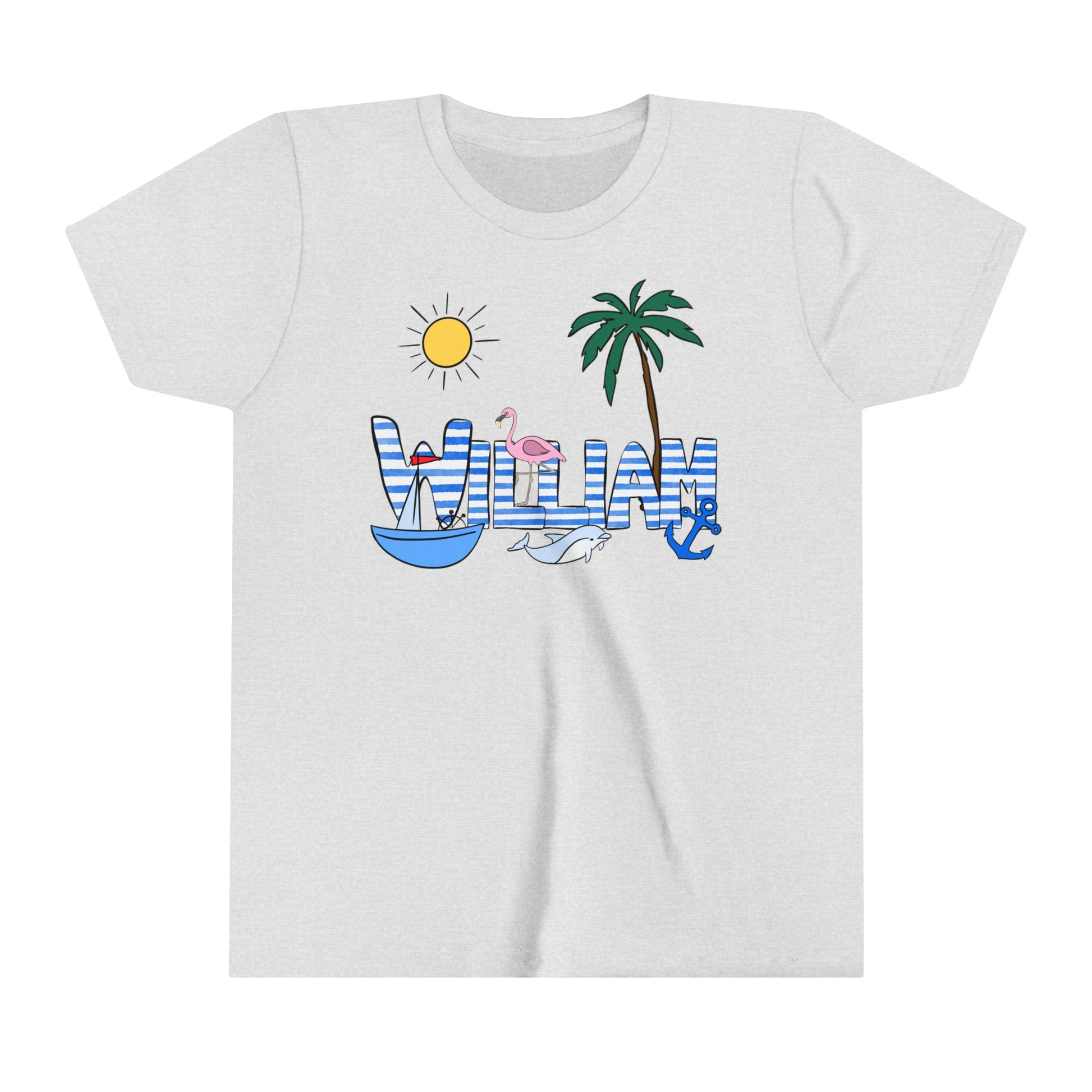 Summer Beach Personalized Youth Child's T-shirt - Amazing Faith Designs