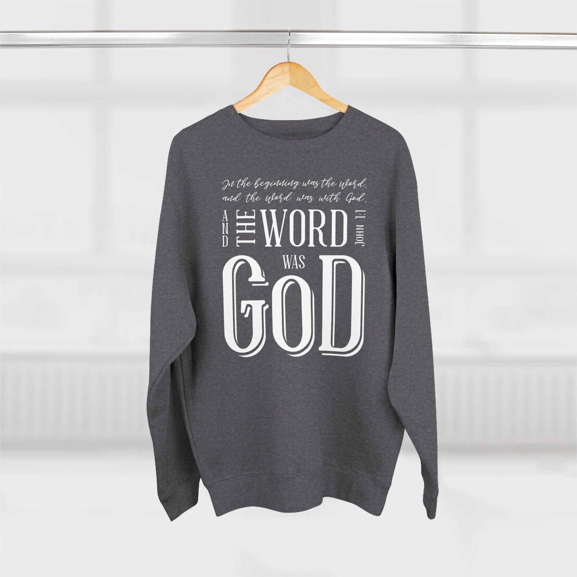 In the Beginning Scripture Christian Sweatshirt - Amazing Faith Designs