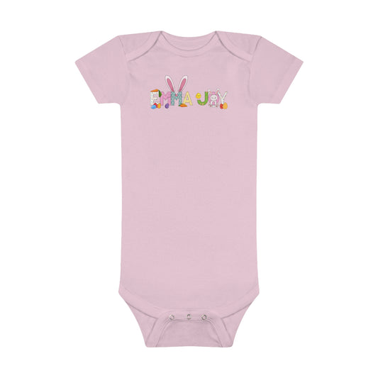 Easter Personalized Premie and Newborn Size Baby Short Sleeve Onesie® - Amazing Faith Designs