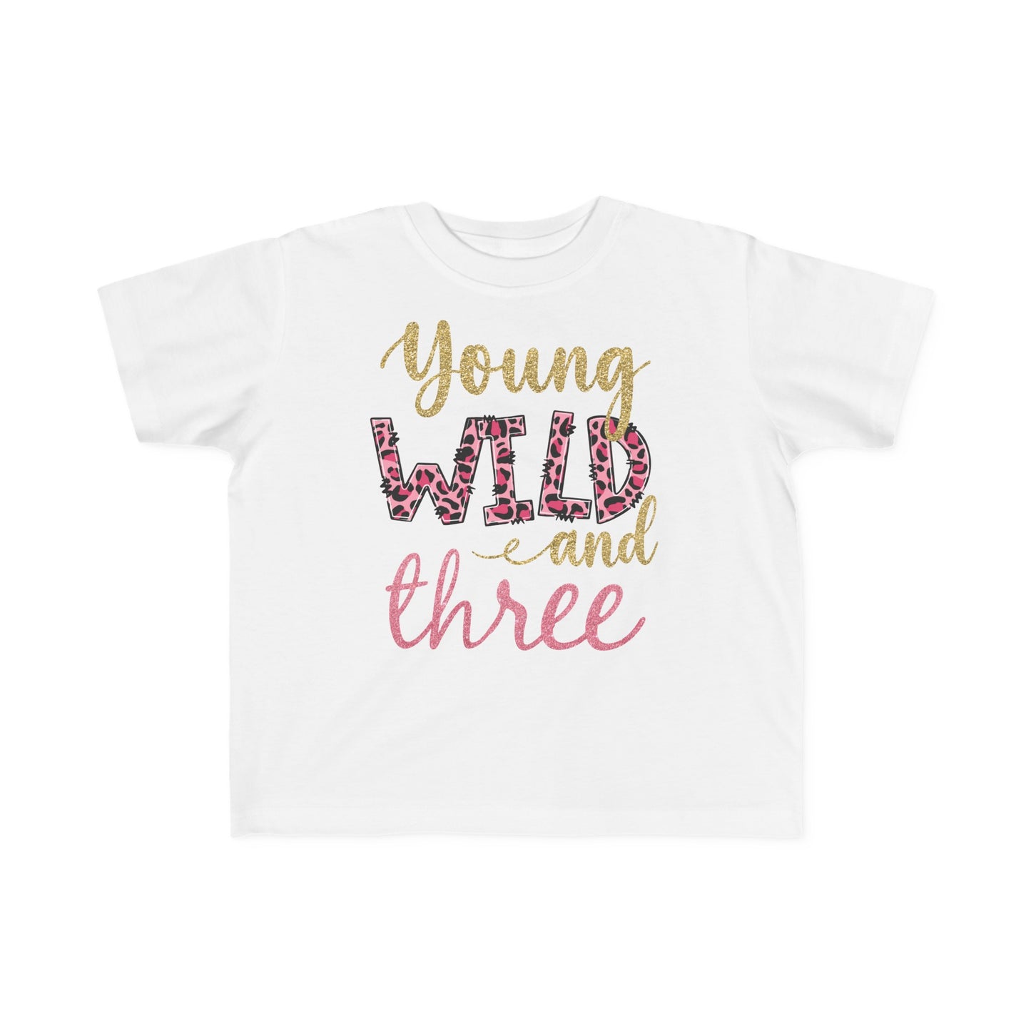 Young Wild and Three Toddler Third Birthday Shirt - Amazing Faith Designs