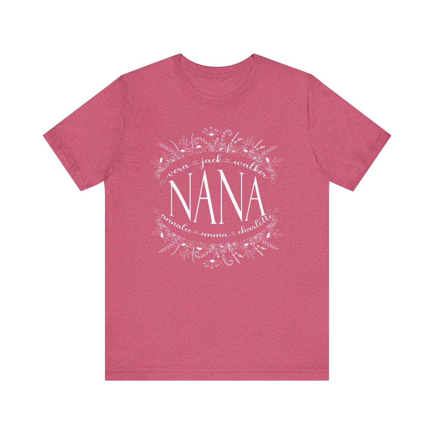 Grandma with Grandkids Personalized T-Shirt Nana Gigi Grammy Mimi - Amazing Faith Designs