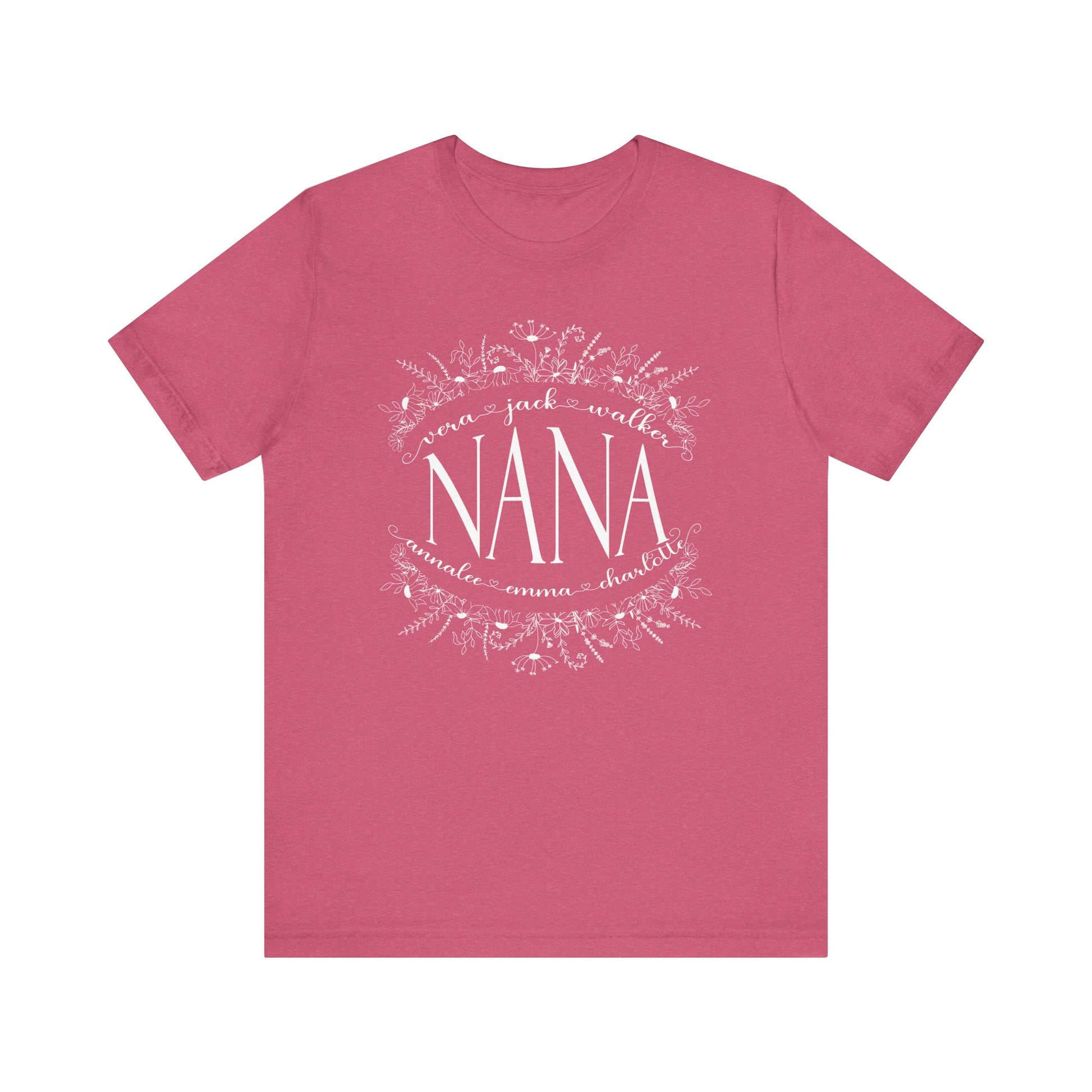 Grandma with Grandkids Personalized T-Shirt Nana Gigi Grammy Mimi - Amazing Faith Designs