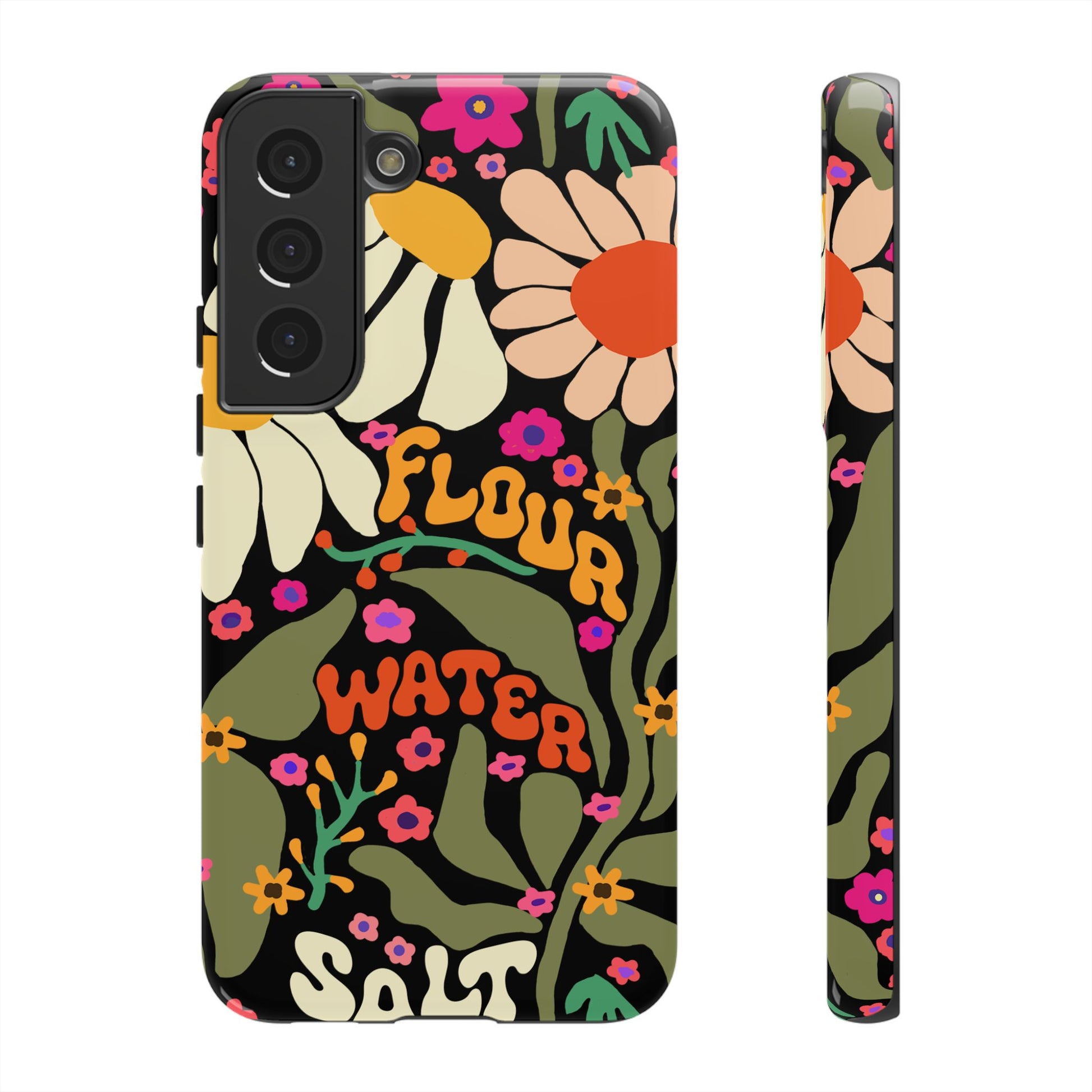 Samsung Galaxy 21 22 23 24 25 - Flour Water Salt Floral Phone Case - Amazing Faith Designs