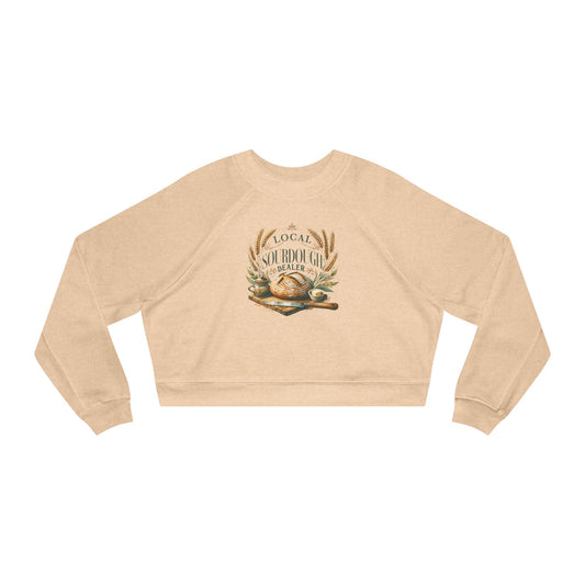 Cropped Fleece Pullover — "Local Seafood, Slow Roasted Goodness" Graphic - Amazing Faith Designs