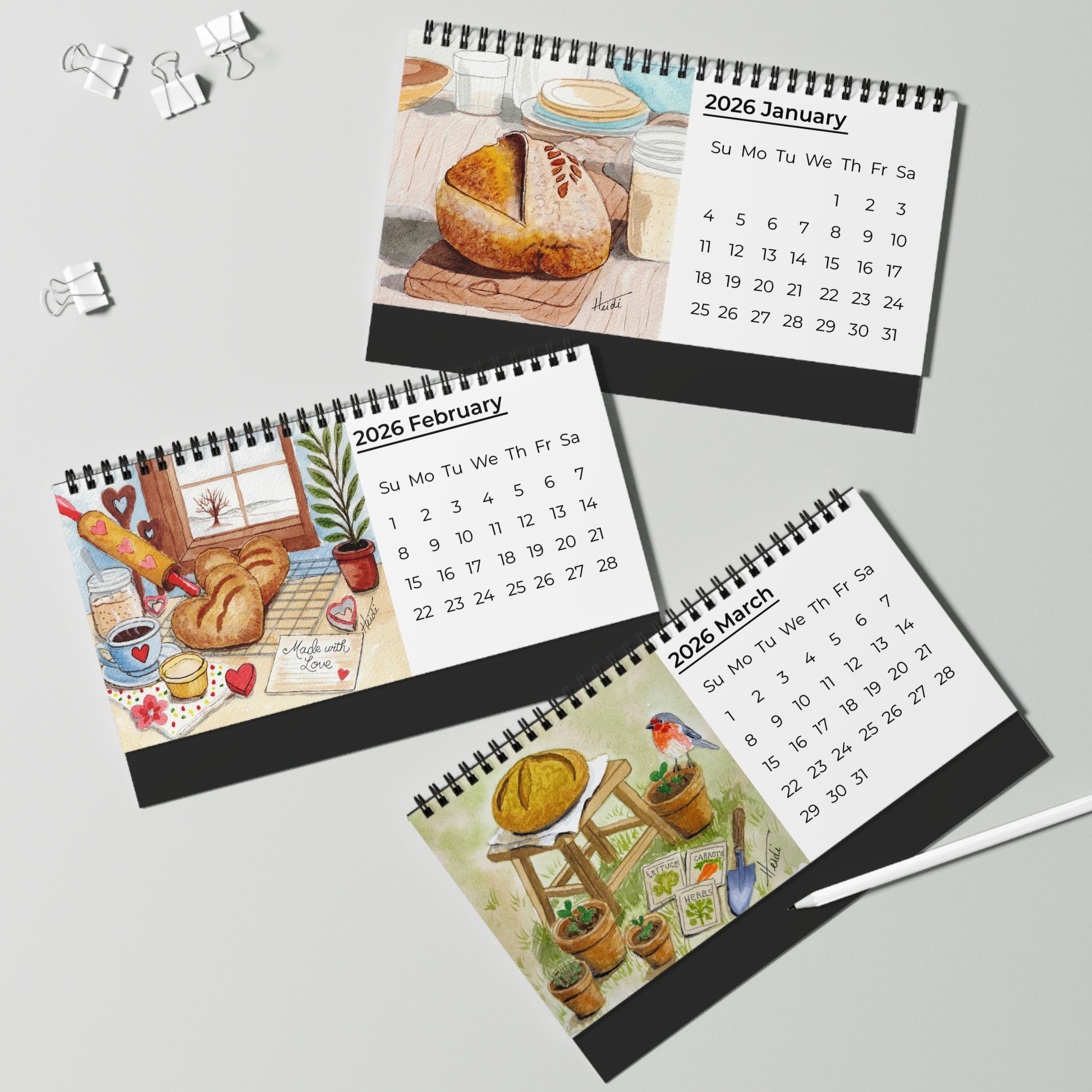 2026 Sourdough Desktop Calendar - Amazing Faith Designs