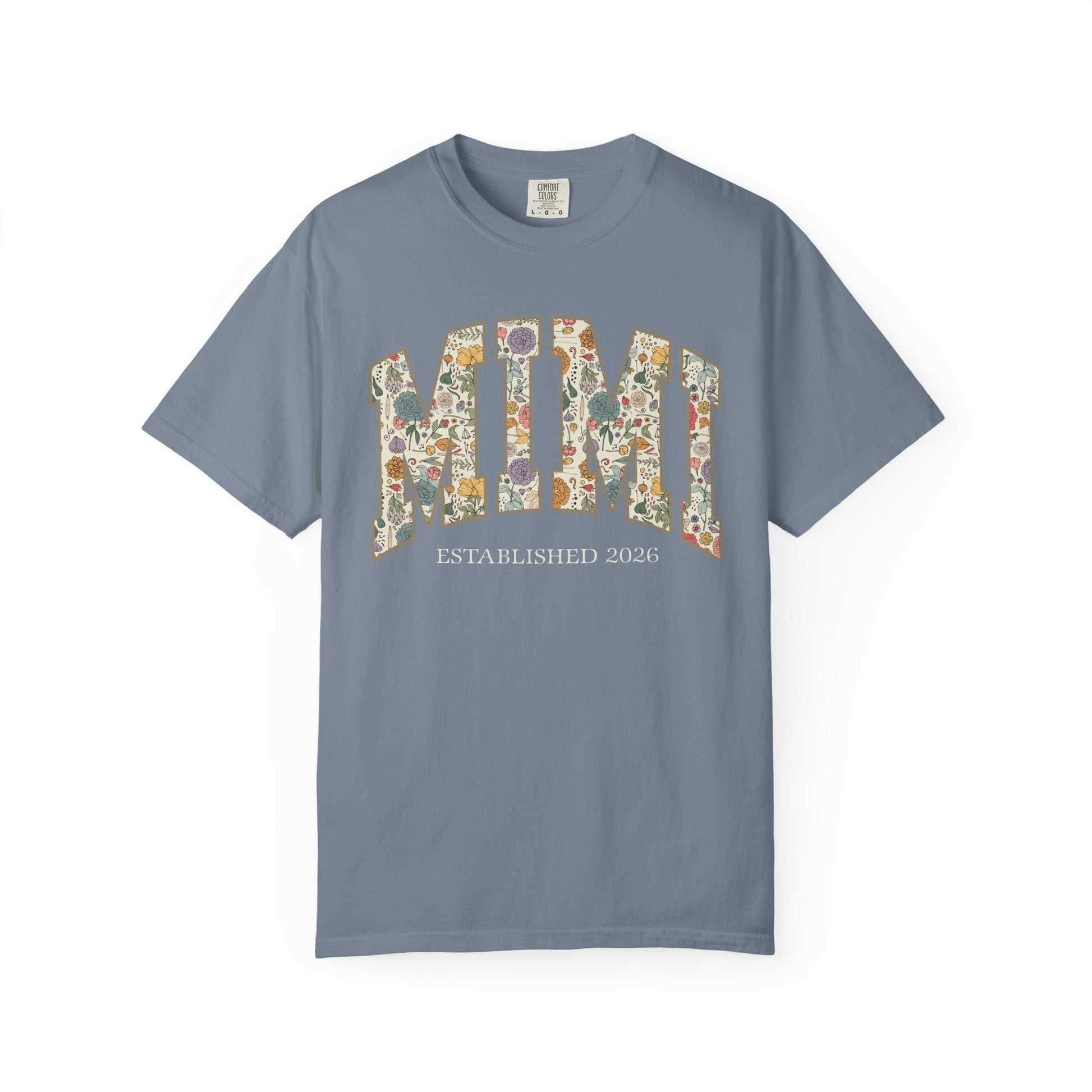 Mama Grandma Wildflowers Personalized with Kids Garment Dyed Shirt - Amazing Faith Designs