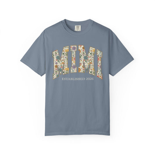 Mama Grandma Wildflowers Personalized with Kids Garment Dyed Shirt - Amazing Faith Designs