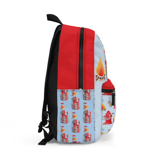 Firetruck Personalized Backpack - Amazing Faith Designs