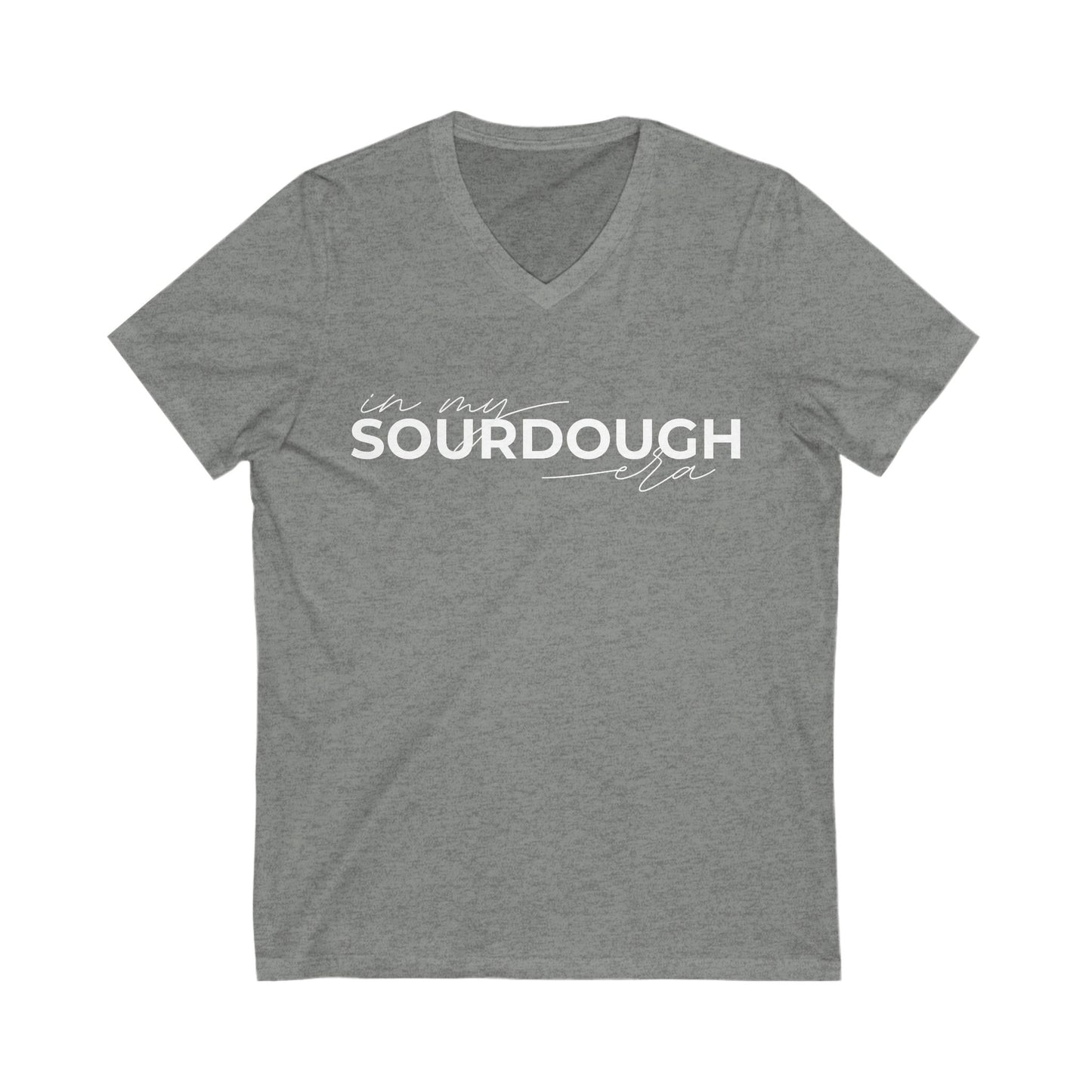 In My Sourdough Era V-Neck Shirt - Amazing Faith Designs