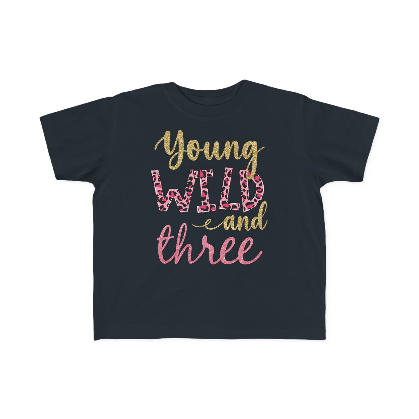 Young Wild and Three Toddler Third Birthday Shirt - Amazing Faith Designs