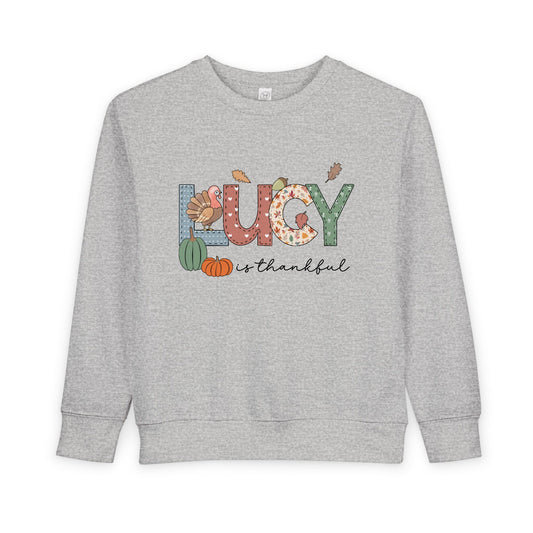 Personalized Toddler Thanksgiving Sweatshirt - Amazing Faith Designs