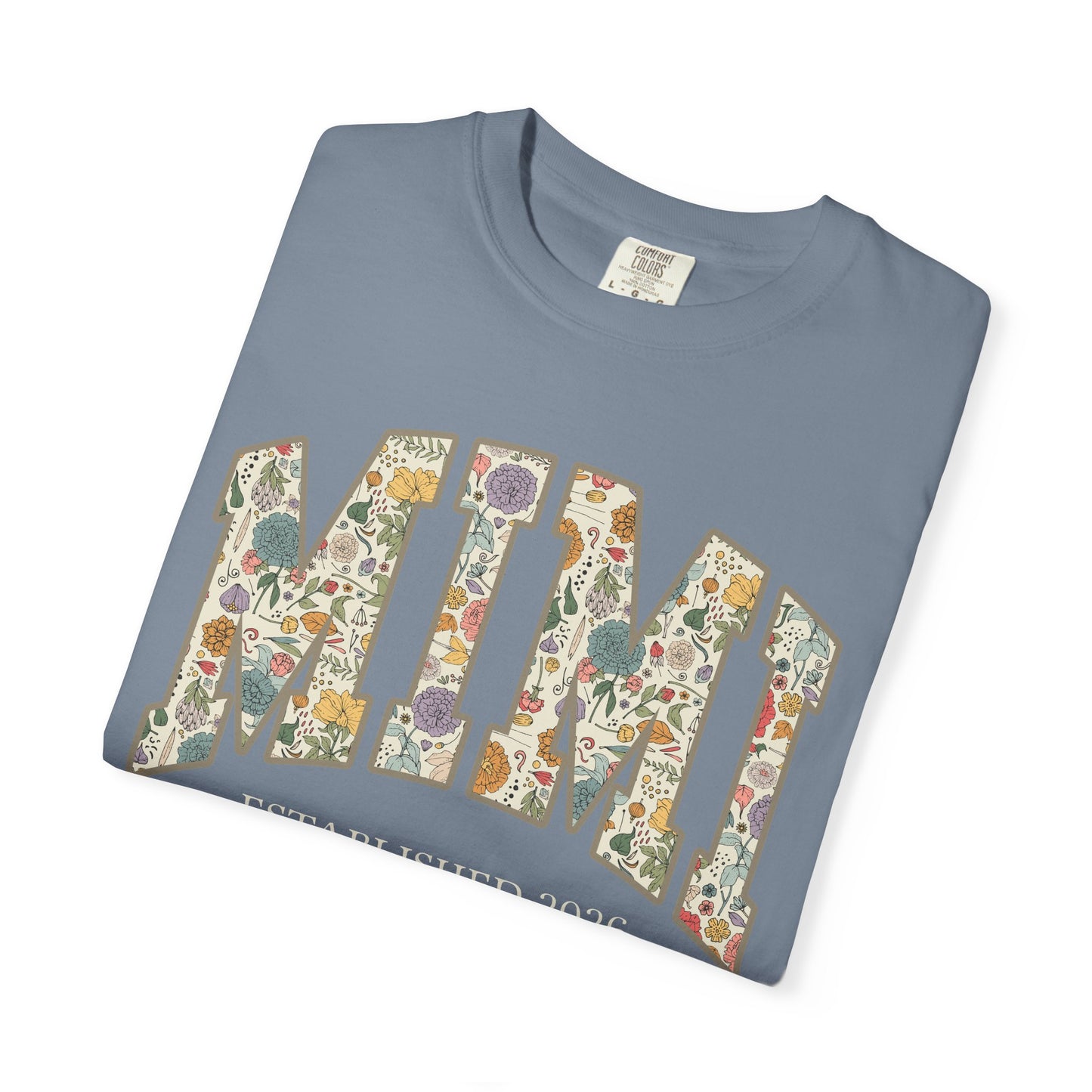 Mama Grandma Wildflowers Personalized with Kids Garment Dyed Shirt - Amazing Faith Designs