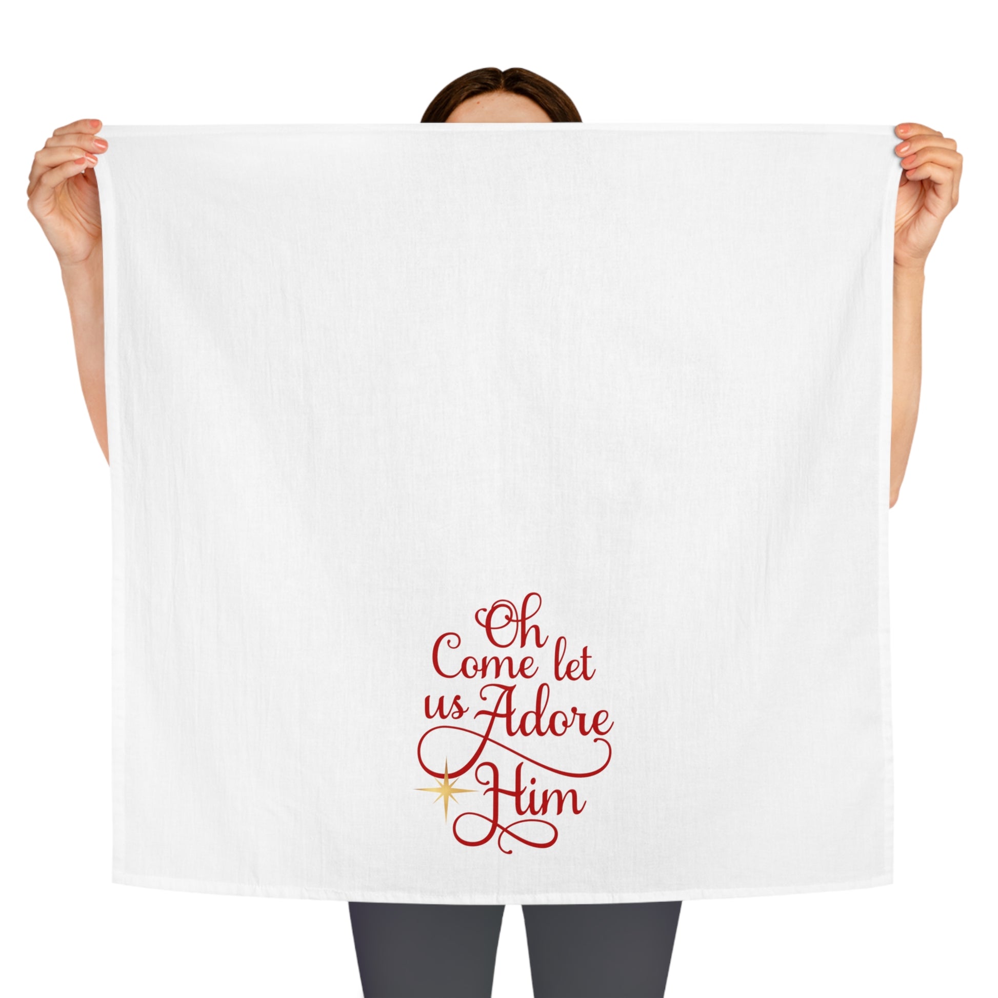 Come Let Us Adore Him Tea Towel - Amazing Faith Designs