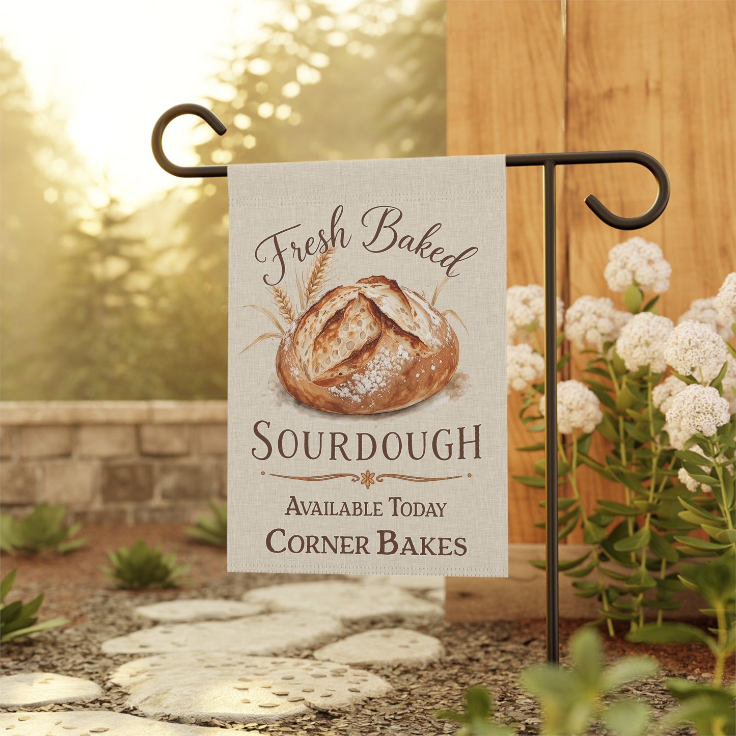 Sourdough Garden Flag - "Fresh Baked Sourdough Available Today"