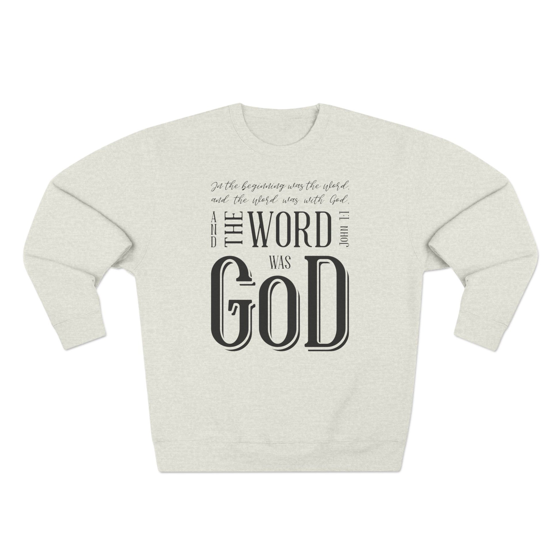 In the Beginning Scripture Christian Sweatshirt - Amazing Faith Designs