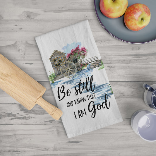Be Still Tea Towel - Amazing Faith Designs