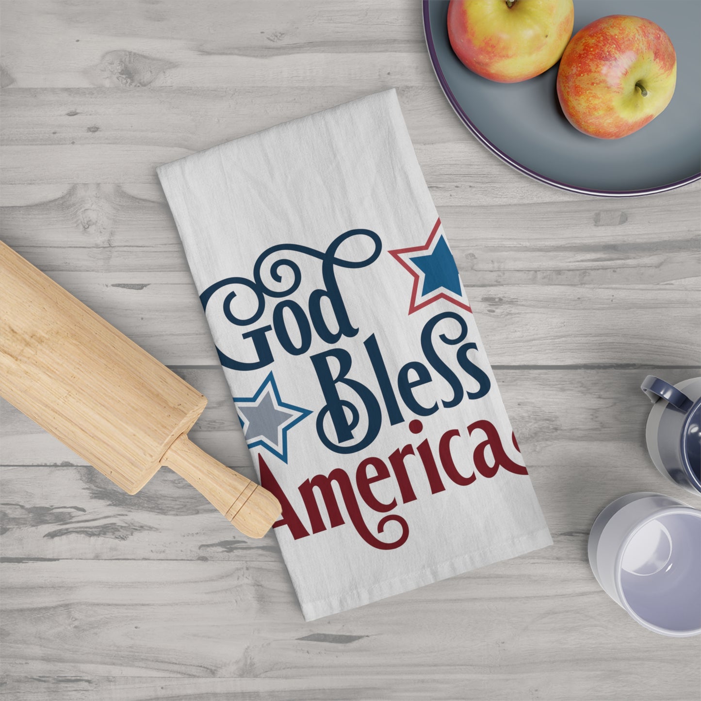 God Bless America Fourth of July Tea Towel - Amazing Faith Designs