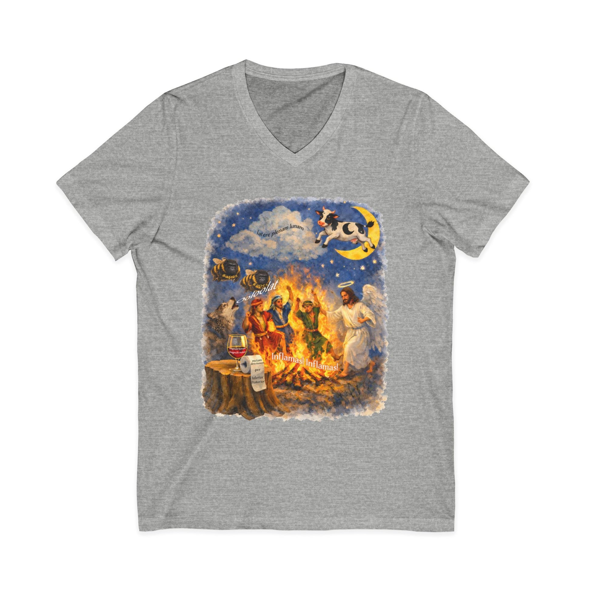 Latin Class V-neck T-shirt - Amazing Faith Designs