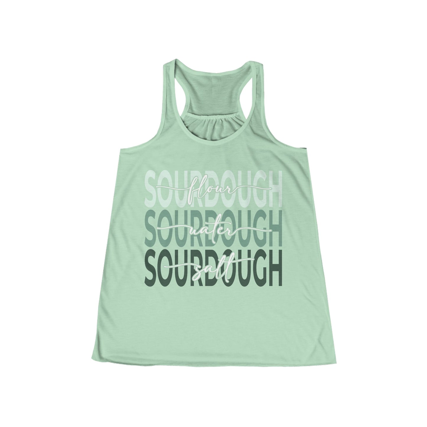 Flour Water Salt Sourdough Tank — Women's Racerback Flowy Tank - Amazing Faith Designs